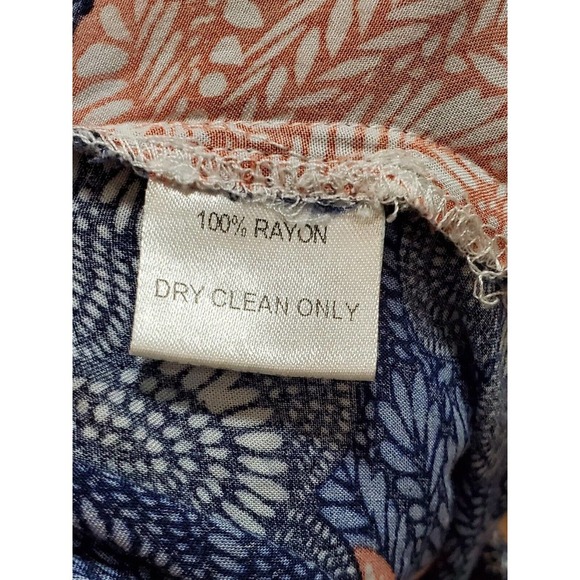 Hazel Hazel Hazel Women's Blue Floral 100% Rayon A-Line Casual Long Skirt Size M - Picture 8 of 10